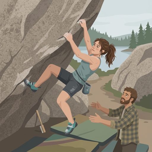 New climbing route at Lakeport Boulders. V6 send after...
