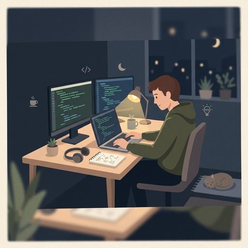 Late night coding session. Building a side project that...