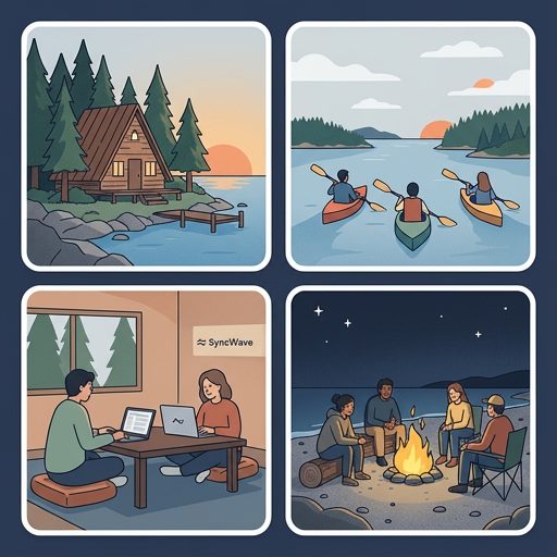 SyncWave team offsite at a cabin in the San Juans. Best...